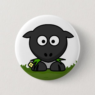 Fun Cartoon Round Sheep 6 Cm Round Badge