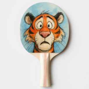 Fun Cartoon Tiger Ping Pong Paddle