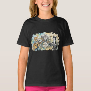Fun Cat Band Music Piano Drums Keyboard T-Shirt
