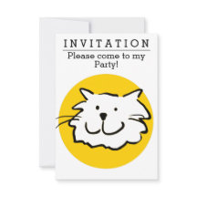 Fun Cat Design Party Invitation