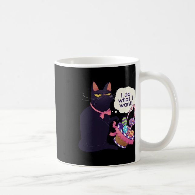 Fun Cat Easter What I Want Easter Basket Stuffers  Coffee Mug (Right)
