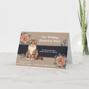 Fun Cat Elegance Wedding Invitation