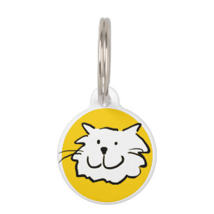 Fun cat face with name and address. pet tag