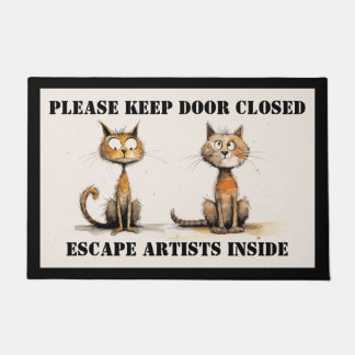 Fun Cat Owner's Door Mat