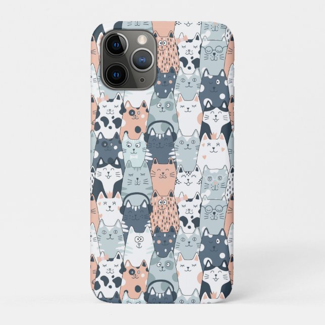 Fun Cat Pattern Case-Mate iPhone Case (Back)