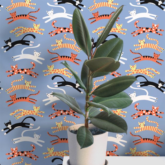 Fun Cat Pattern Wallpaper (Fun kitty cat wallpaper for animal lovers)