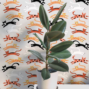 Fun Cat Pattern Wallpaper