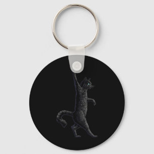 Fun Cat  Rock On Rock And Roll - Concert Band Tees Key Ring