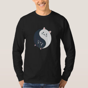 Fun Cat Yin And Yang T-Shirt