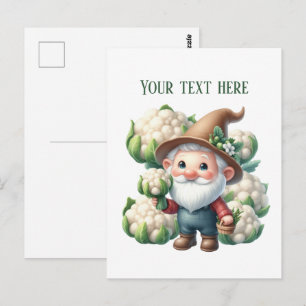 Fun Cauliflower farmer customisable  Postcard