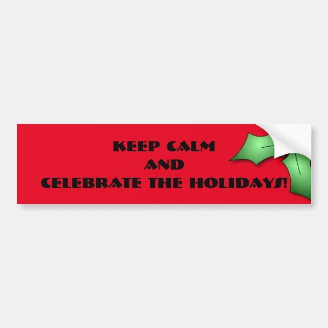 Fun Celebrate Holidays Quote Bumper Sticker (Front)