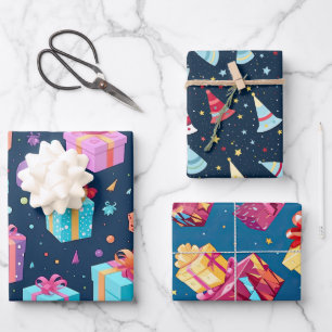 Fun Celebration Birthday present theme  Wrapping Paper Sheet