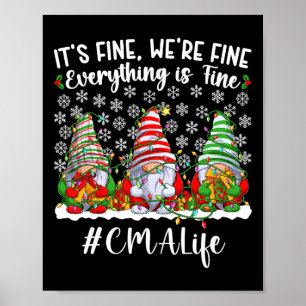 Fun Certified Medical Assistant Christmas CMA Xmas Poster
