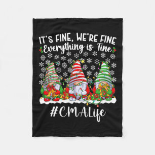 Fun Certified Medical Istant Christmas Cma Xmas Pa Fleece Blanket