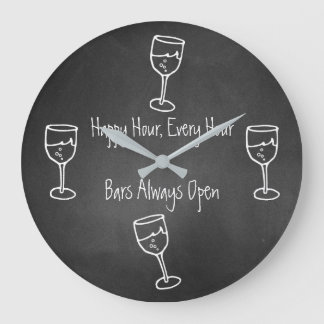 Fun Chalkboard Bar Wall Clock