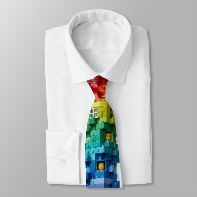 Fun characters Rainbow bricks Tie (Tied)