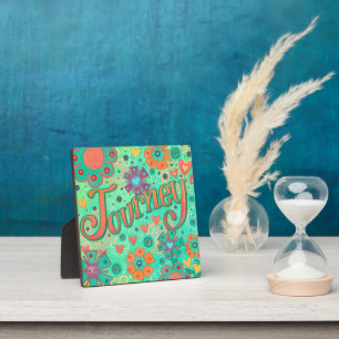 Fun Cheerful Aqua Journey Custom Plaque