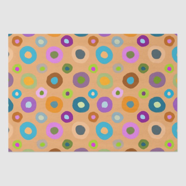 Fun cheerful colourful decoupage orange tissuepape tissue paper (Front)