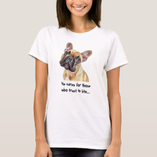 Fun Cheerful Happy Terrier Dog Scripture T-Shirt