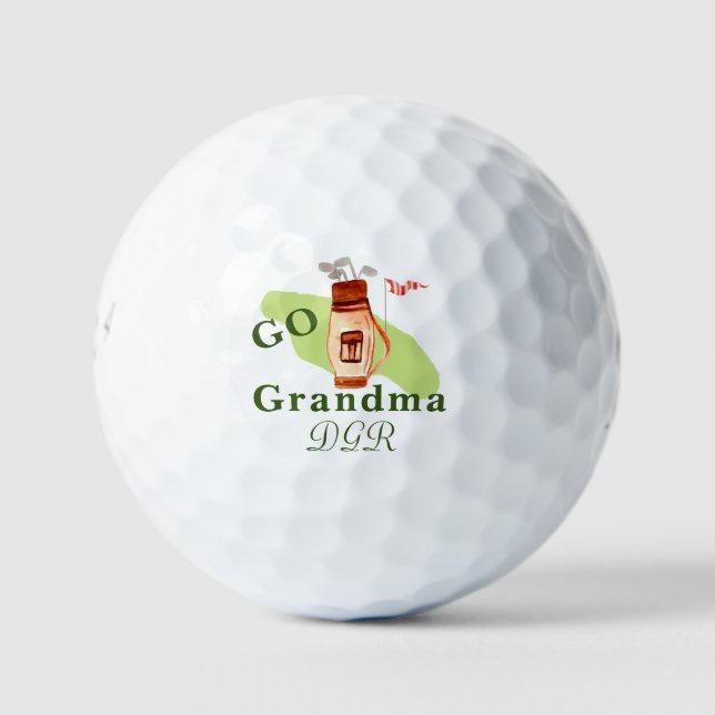 Fun Cheering Message Grandma Mum Aunt Friend Golf Balls (Front)
