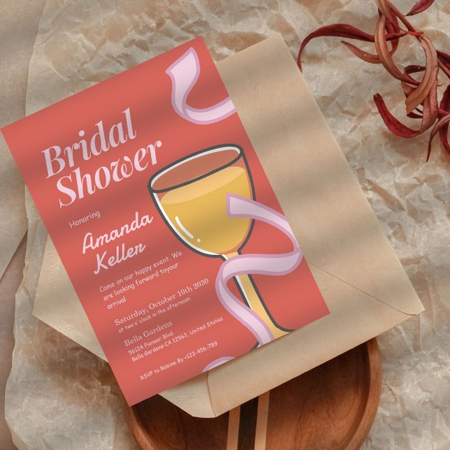 Fun Cheers Bridal Shower Invitation (Creator Uploaded)