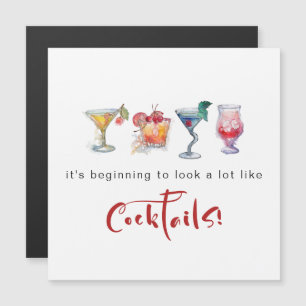 Fun Cheers To The Season Cocktails  Holiday Card