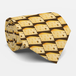 Fun Cheese pattern food tie