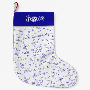 Fun Chemistry Notes Personalised  Small Christmas Stocking