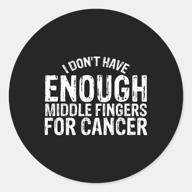 Fun Chemo Chemotherapy Battle Cancer  Classic Round Sticker (Front)