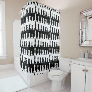 Fun Chess Game Shower Curtain