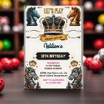 Fun Chess King And Queen Game Night 13th Birthday Invitation<br><div class="desc">Get ready for a royal celebration with our "Fun Chess King and Queen Game Night 13th Birthday Invitation!" This playful design sets the stage for a chess-themed party filled with excitement. Adorned with chess pieces and regal details, this invitation promises a night of strategic fun. Whether you're celebrating a budding...</div>