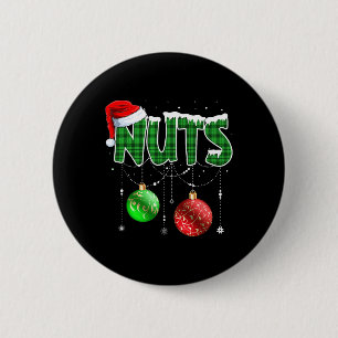Fun Chest Nuts Christmas  Matching Couple Chestnut 6 Cm Round Badge