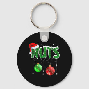 Fun Chest Nuts Christmas Matching Couple Chestnuts Key Ring