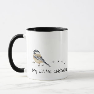 Fun Chickadee Cute little Bird Tracks Mug