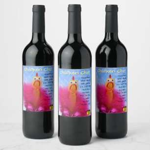 Fun Chicken Chat Wine Labels! Wine Label