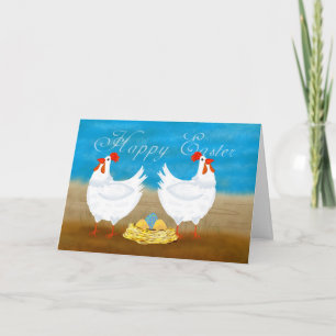 Fun Chicken Easter Greeting Card