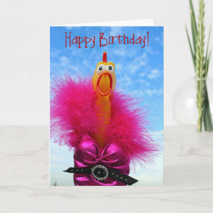 Fun Chicken Happy Birthday Greeting Card! Card
