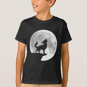 Fun Chihuahua Howling Full Moon Halloween T-Shirt