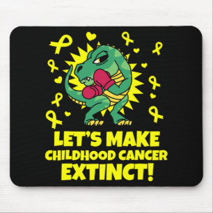 Fun Childhood Cancer Awareness Dinosaur Ribbon Chi Mouse Mat