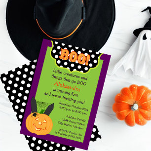 Fun Children's Halloween Birthday Invitation
