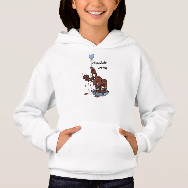 Fun Child's Hoodie, Chocolate Moose (Front)