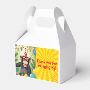 Fun Chimpanzee Kid's Wild Jungle Monkey Birthday Favour Box