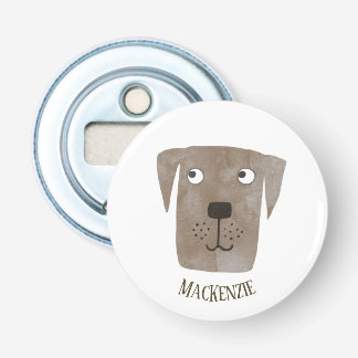 Fun Chocolate Labrador Retriever Dog Personalised Bottle Opener