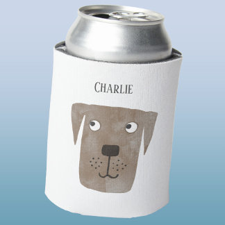 Fun Chocolate Labrador Retriever Dog Personalised Can Cooler