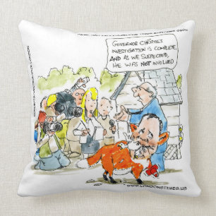 Fun Chris Christie Like A Fox Cotton Throw Pillow