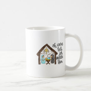 Fun Christian Christmas Jesus Oh Come Let Us Adore Coffee Mug