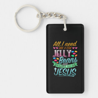 Fun Christian Jelly Bean Candy Lover Easter Jesus Key Ring