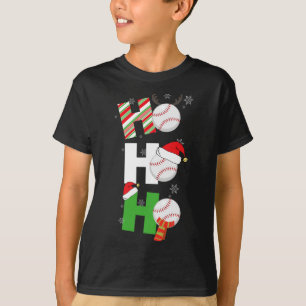 Fun Christmas Baseball Pyjamas Player Matching Tea T-Shirt