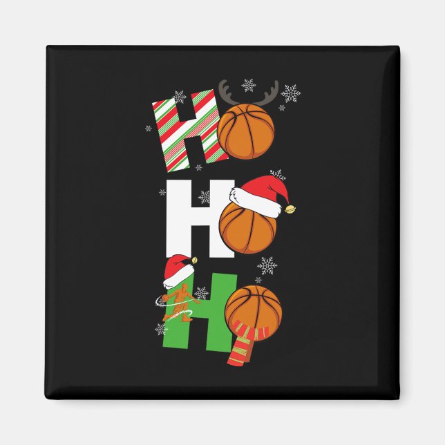 Fun Christmas Basketball Pyjamas Player Matching C Magnet (Front)