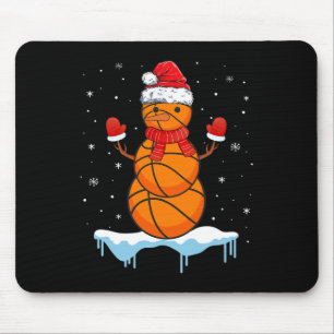 Fun Christmas Basketball Santa Snowman  Mouse Mat